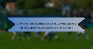 Alemania: Estadísticas de goles, Contribuciones de los jugadores, Resultados de los partidos